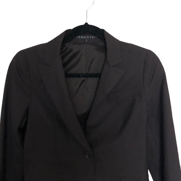 Theory Heyward Wool Blend Single Button Blazer Black Nettoyage - Picture 2 of 7